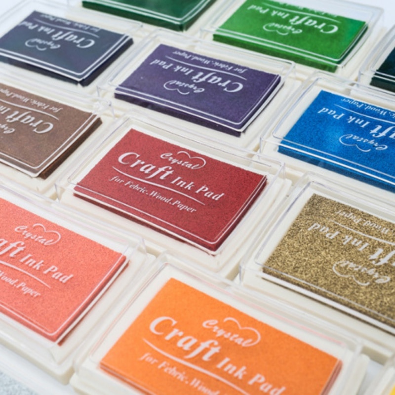 DIY Craft Scrapbooking Stamp Ink Pad Water-Soluble Stamp Pad for Rubber Finger Paint Toy Accessories