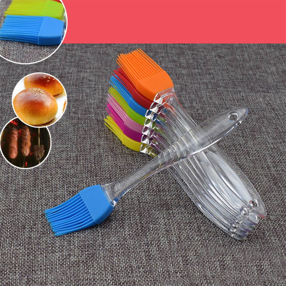 Pincel de silicona para hornear pan de gran , pinceles para hornear barbacoa con mango transparente, herramientas de cocina, suministros de cocina d4