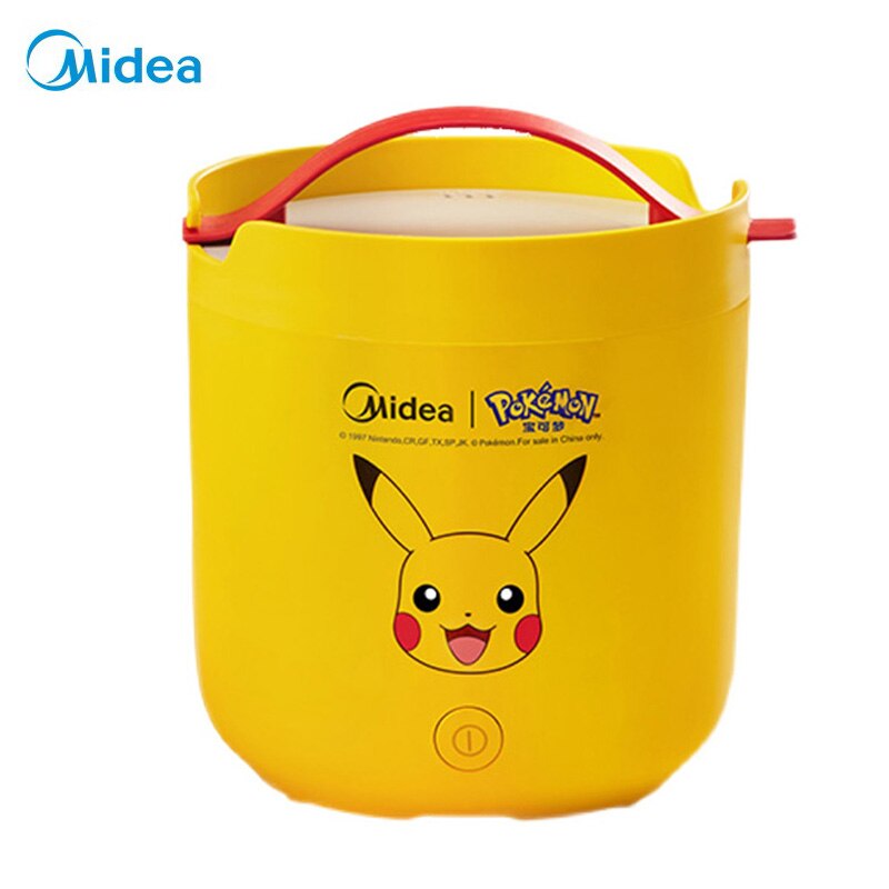 Midea-Olla arrocera eléctrica portátil de acero inoxidable, 1,3l, electrodomésticos de cocina multifuncionales para dormitorio de baja potencia, disponible: YELLOW / EU