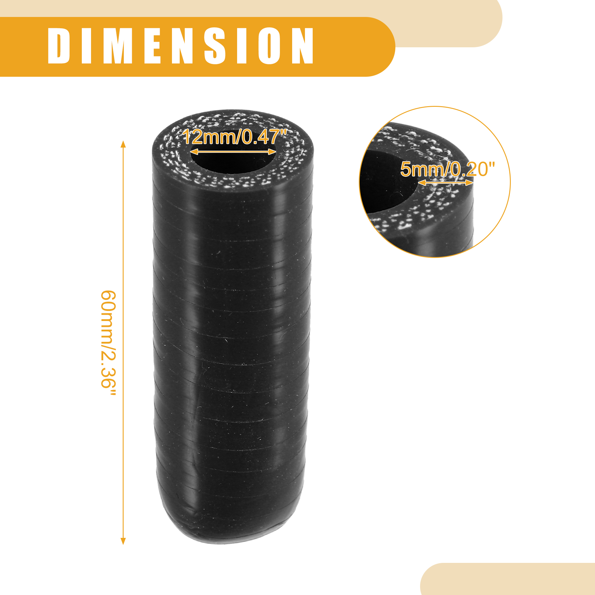 UXCELL 6mm ID to 40mm ID Silicone Coolant Cap Intake Vacuum Hose End Plug for Coolant Heater Bypass Vacuum Water Port Black: MULTI