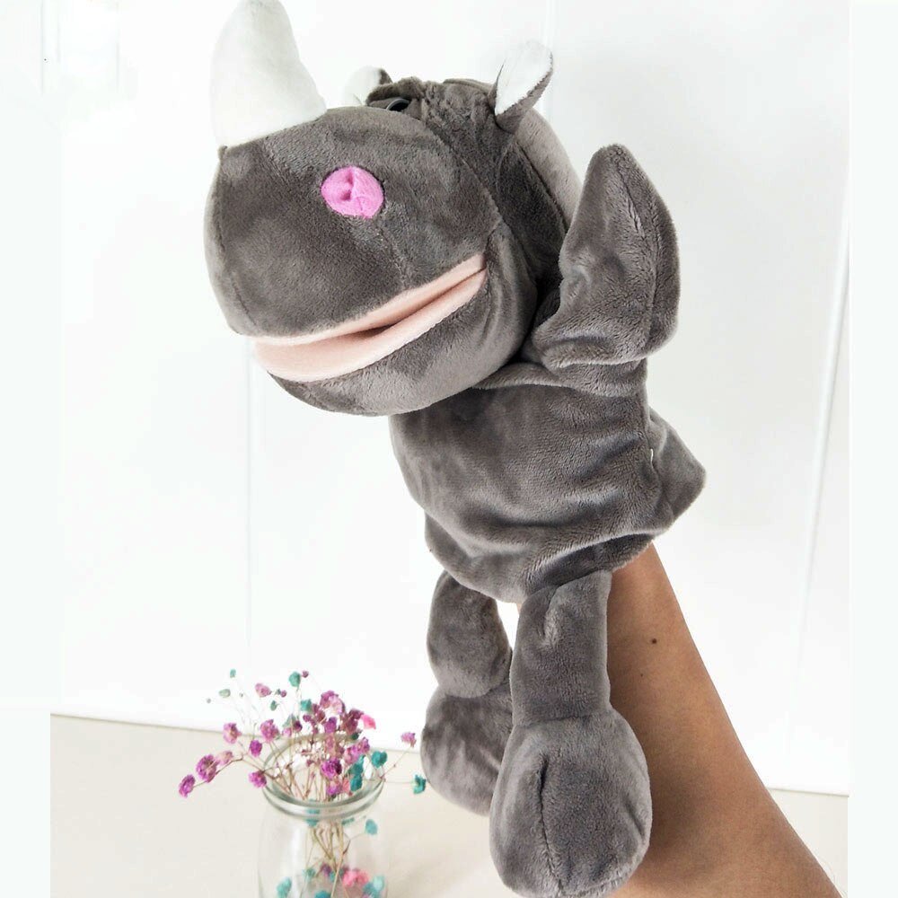 Tiger abe elefant løve hånddukke børn plys legetøj dyr børnehave hånddukke fødselsdag baby barn udstoppet legetøj