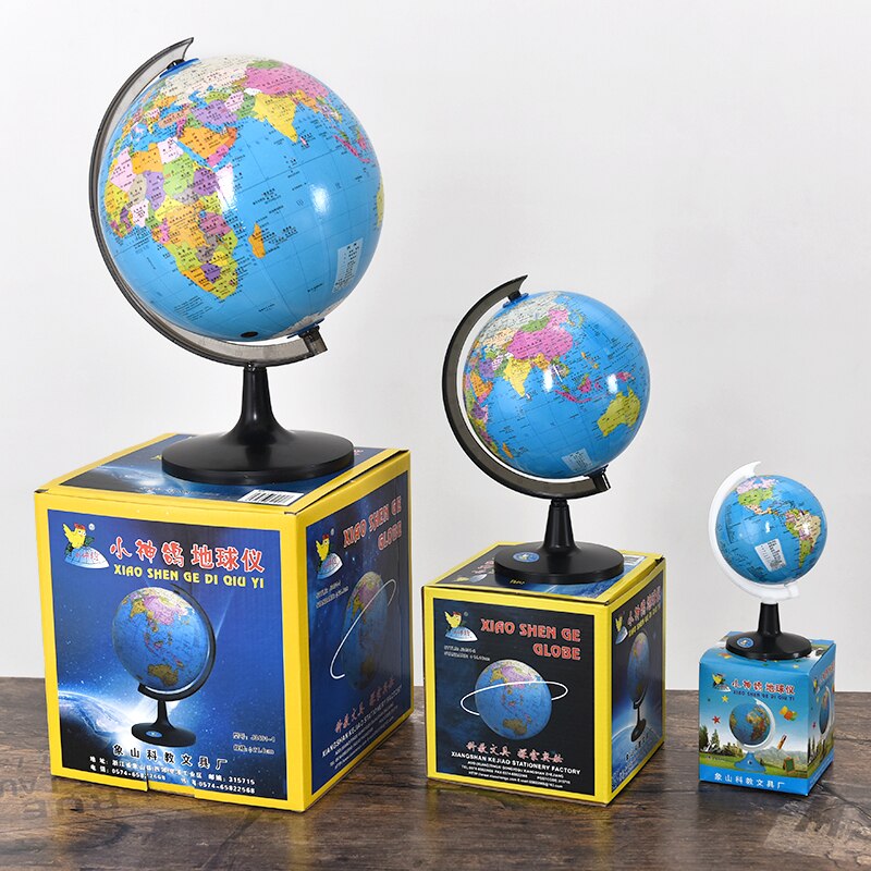 8.3 cm Wereldbol Atlas Kaart Met Swivel Stand Geografie Educatief Speelgoed Home Office Ideaal Miniaturen kantoor gadgets