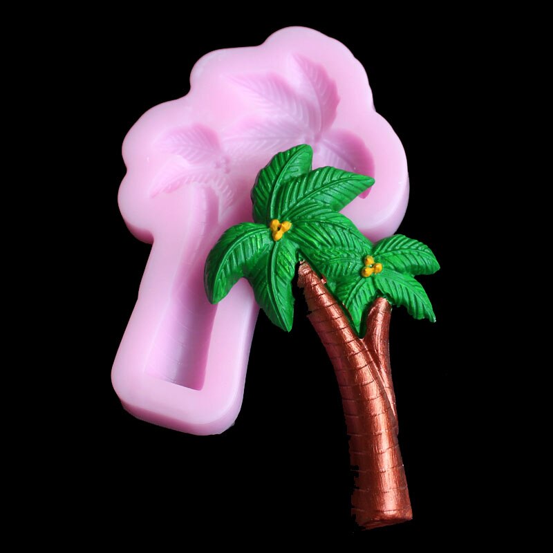 Drie stijlen van kokospalm siliconen mal DIY fondant, klei, gips, hars, kaars, zeep ambachten, decoratieve siliconen mal