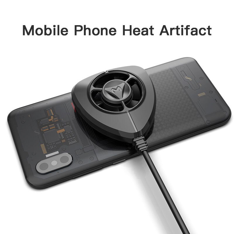 Mobile Phone Radiator Phone Cooling Fan Case Cold Wind Handle Fan for PUGB Phone Cooler Phone Cooling Fan Case