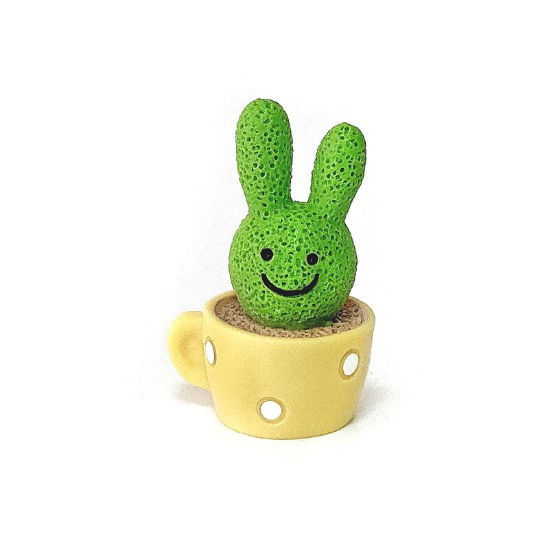 Auto accessoires schattige lente groene oog plant cactus kleine pot ornament lente cabine een kleine gadget decoratie interieur: 2