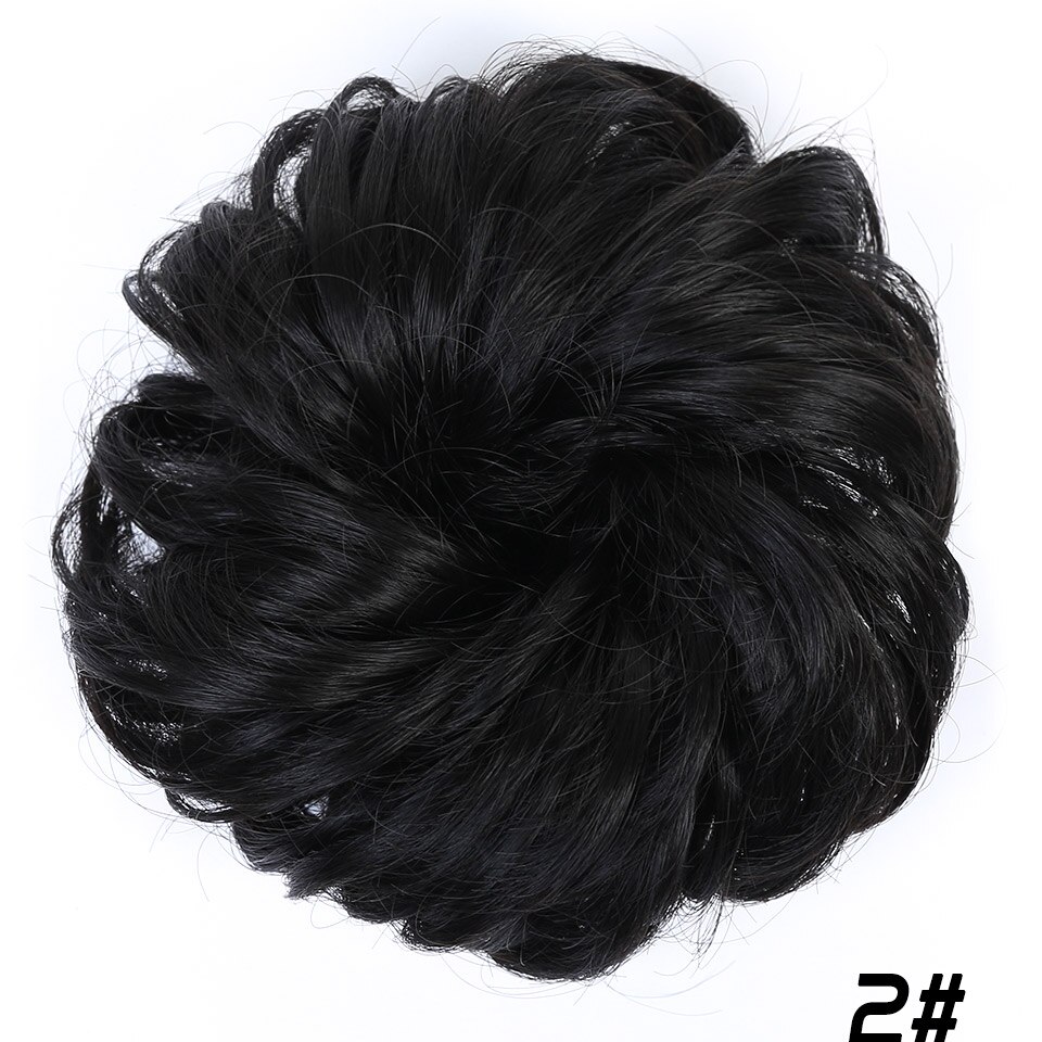 Houyan stökig brud brudtärna chignon munk hår bulle stökigt updo frisyrer hår bullar chignon munk: Fq001-2
