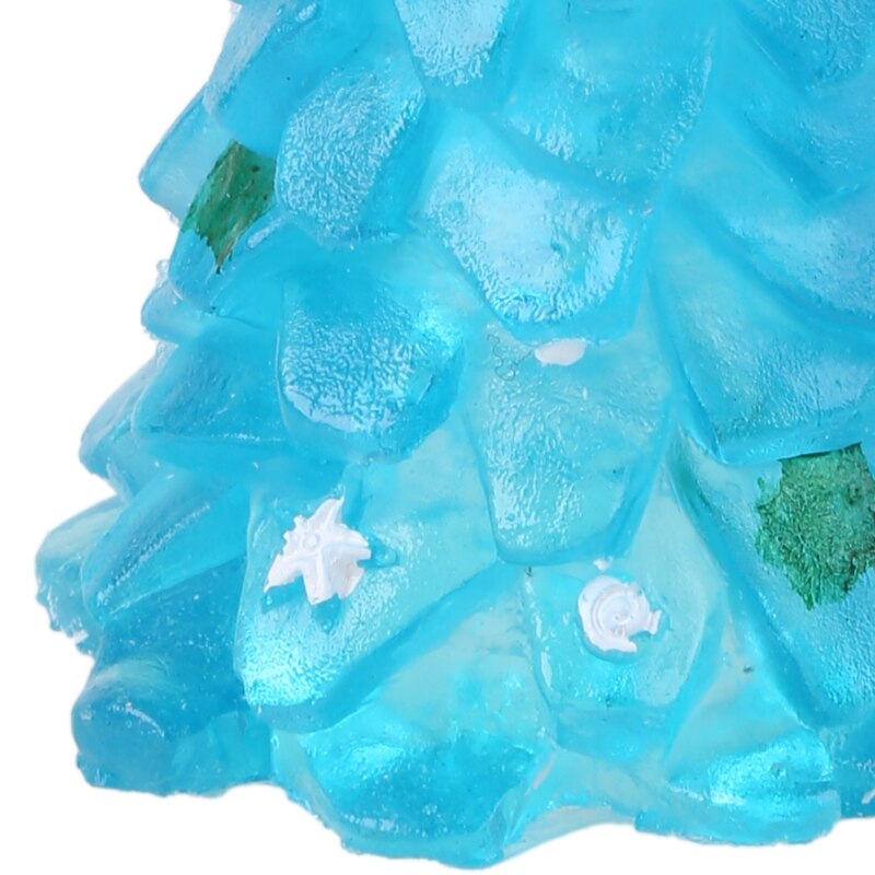 18cm Sparkling Christmas Tree Wreath Ornament Resin Sea Star Tree Fairy Tale Green Pine Decor Xmas Party Decoration