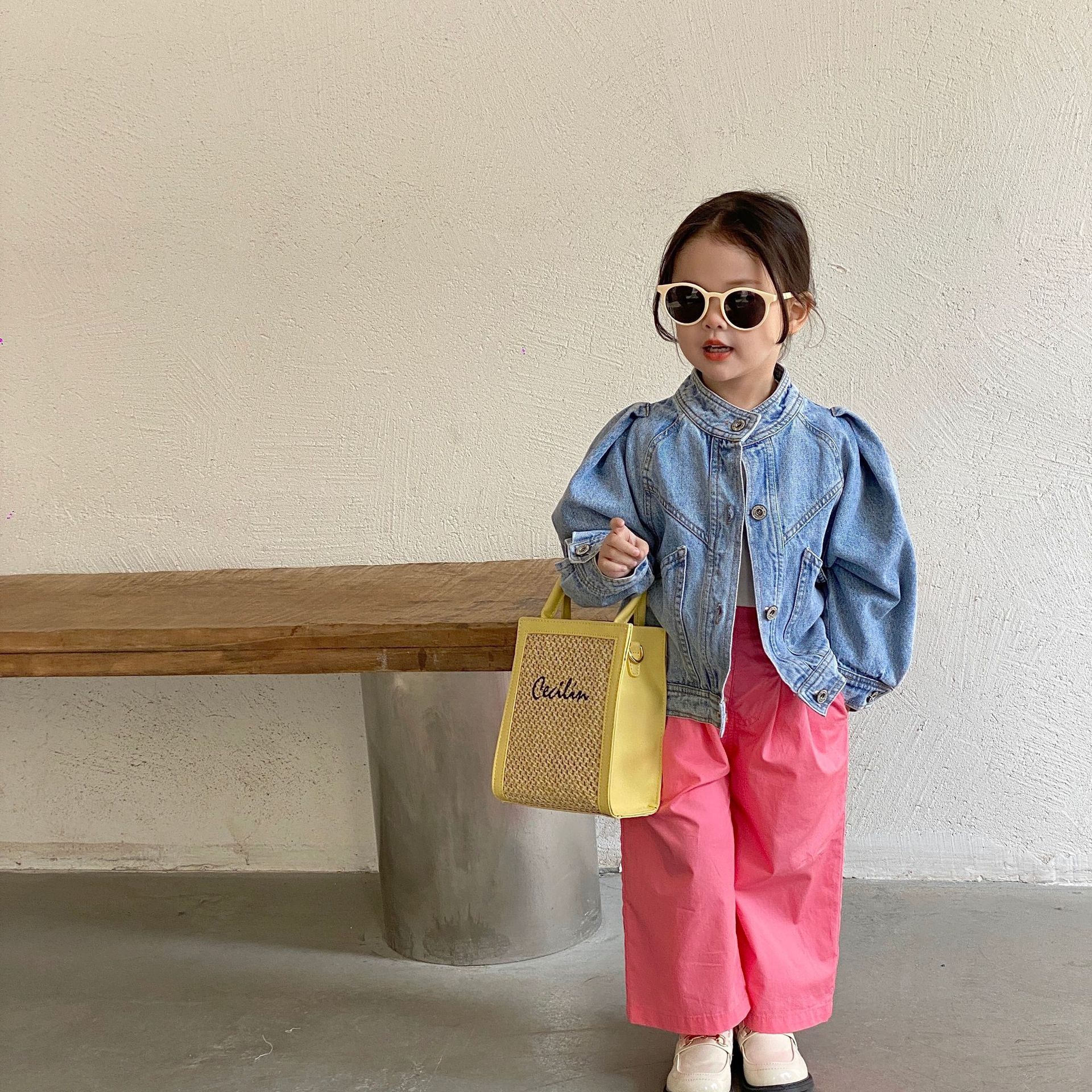 HoneyCherry Girls Spring Denim Jacket 2022 Spring Girls Retro Denim Short Top Jacket Clothes for teenagers