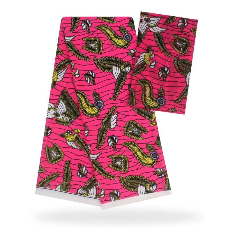 Ankara African Wax Prints Fabric Nigerian Satin Wax Fabrics 5 Yards Imitate Slik Fabric For Dress SM30: 8