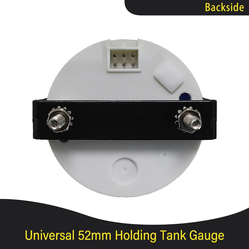 52mm marineholding tank niveaumåler 0-190 ohm 240-33 ohm signal vandtæt båd spildevandsmåler sort vand htg måler