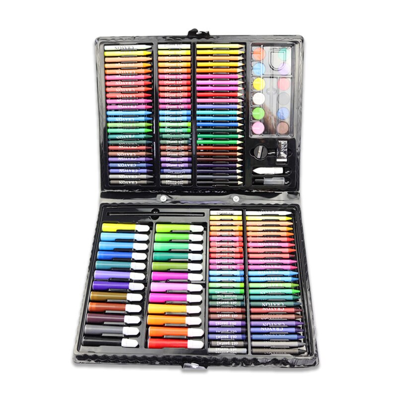 168 Pcs Kids Art Set Painting set Children Drawing Set Water Color Pen Crayon Oil Pastel Drawing Tool Art supplies stationery