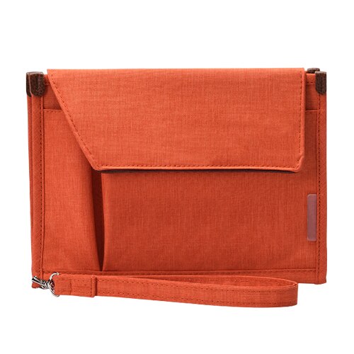 Vandtæt mænds forretningskontor taske kvinders dokumenttaske bærbar oxford notebook taske pas dæk tilbehør forsyninger: Orange dokumentpose