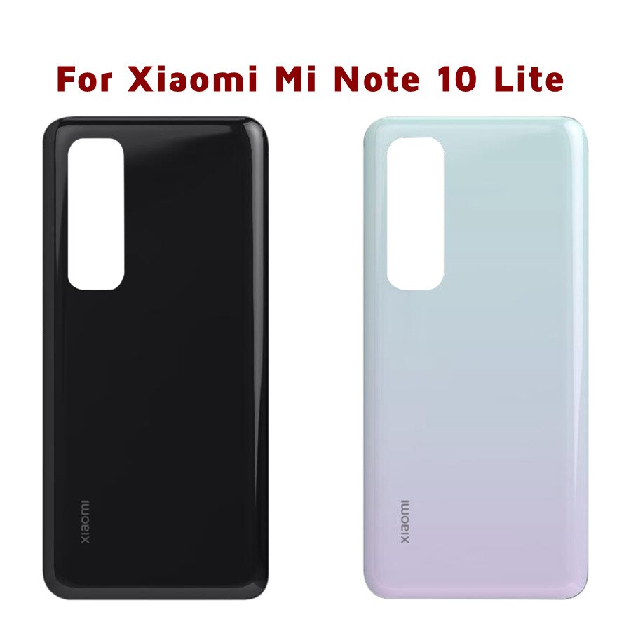 Back Cover For Xiaomi Mi Note 10 Lite Battery Cover Back Glass Door Rear Housing Door Case For Xiaomi Note10 Lite Replacement