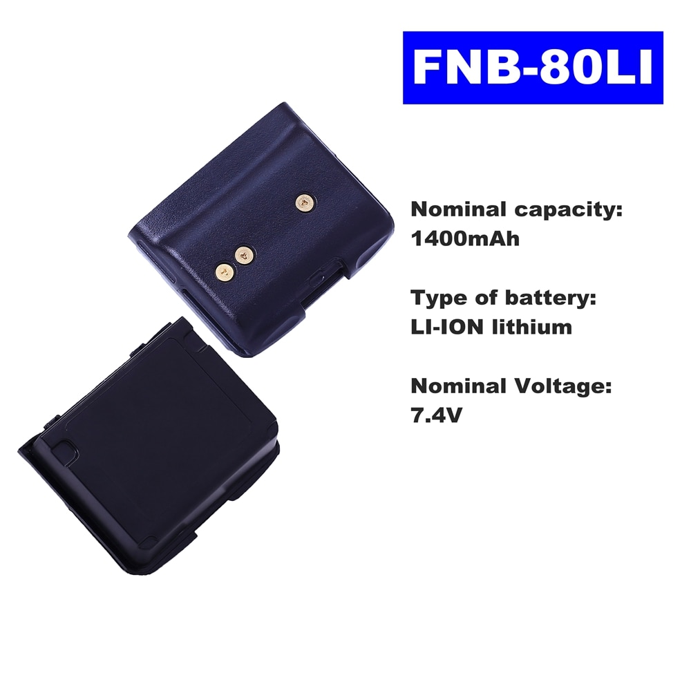 7.4 V 1400 mAh LI-ION Batteria Della Radio FNB-80LI Per Yaesu Walkie Talkie VX-7R/VX-6R Two Way Radio