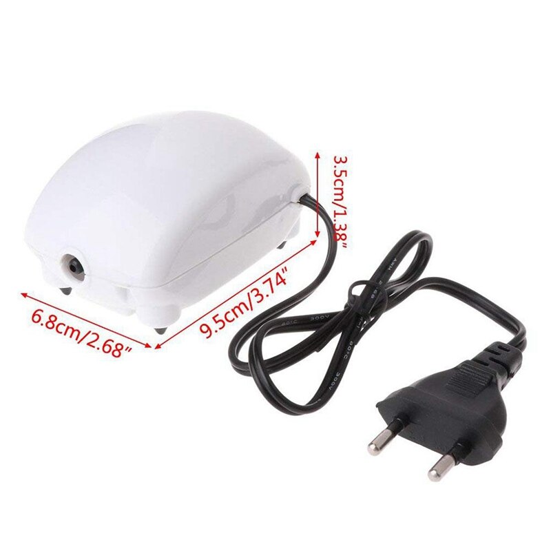 Eu Plug Ultra Low Noise Aquarium Luchtpomp Fish Tank Mini Air Compressor Zuurstof Pomp Aquarium Aquarium Zuurstof Pomp