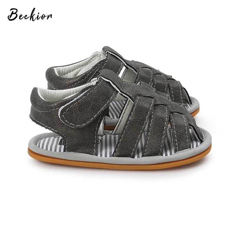 Beckior Baby-sandalen für mädchen und jungen, flach, weich, rutschfest, aus gummi, Ideal als lauflernschuhe oder krabbelschuhe für babys und kleinkinder ab 0-18 monaten.
