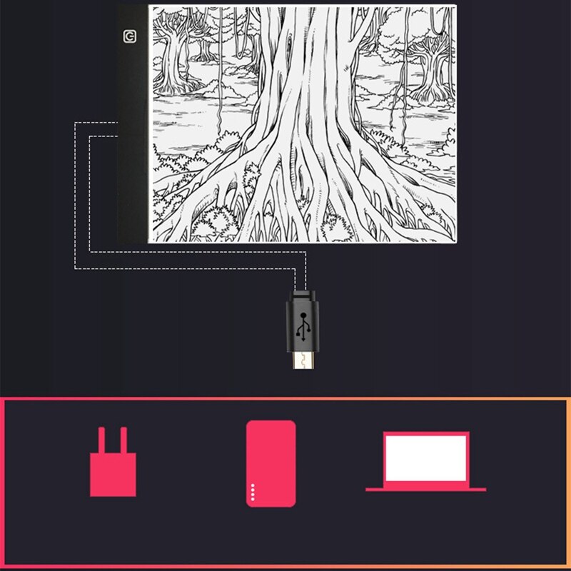 LED Drawing Tablet,Digital image Pad,Sketch Book Copy Board for Diamond Painting,Sketch Drawing,22X33CM