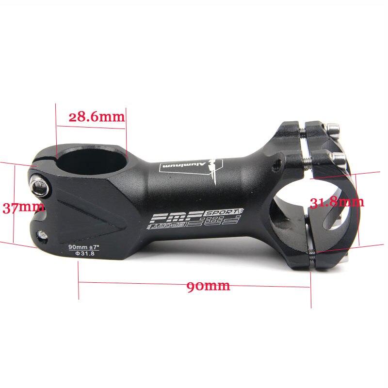 FMF Bicycle Stem Aluminium Alloy 38/60/80/90 mm*31.8 mm,25.4 mm Cycling Handlebar Stem Mountain Road MTB Bike Stem: 31.8X90mm