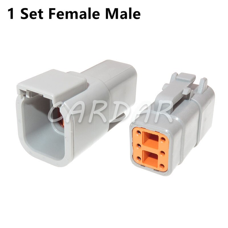 1 Set Deutsch DTM Waterproof Wire Connector Kit DTM06-2/3/4/6/8/12S DTM04-2/3/4/6/8/12P Automotive Sealed Plug with pins: 6P Set