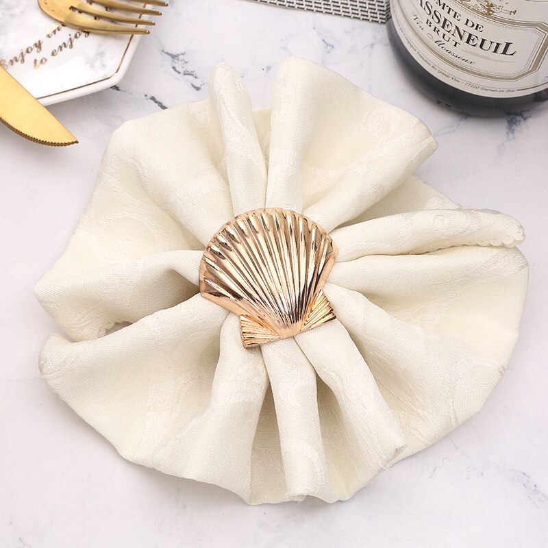 (10pcs/lot)5Styles Shell Napkin Rings Natural Shell Napkin Holders Coastal Beach House Table Decor