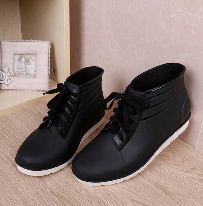 SunNY Everest, Botas de lluvia para hombres, zapatos de agua con cordones, botines, Botas de lluvia, botas cortas para hombre, zapatos antideslizantes para trabajar en el jardín