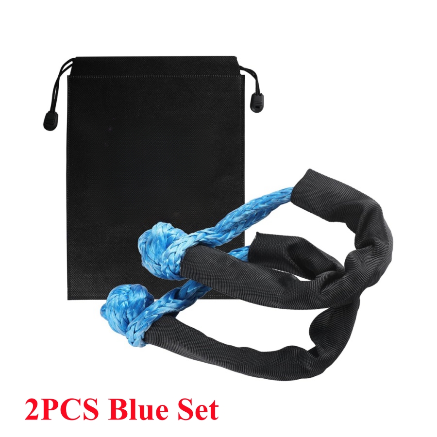 2 Packs Synthetic Soft Shackles With Storage Bag 41,000 lbs Max Break Strength 1/2" X 22 Inch Rugged Off Road Shackles Recovery: Gold