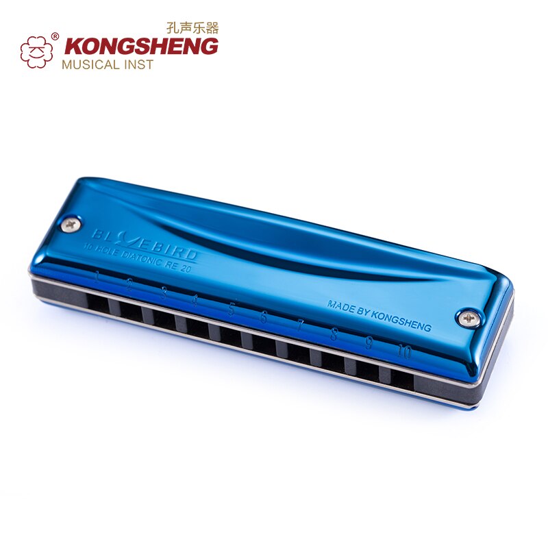 KONGSHENG, armónica de azules con 10 orificios, arpa de azules, instrumento Musical con clave de C/Db/D/Eb/E/F/Gb/G/Ab/A/Bb/B