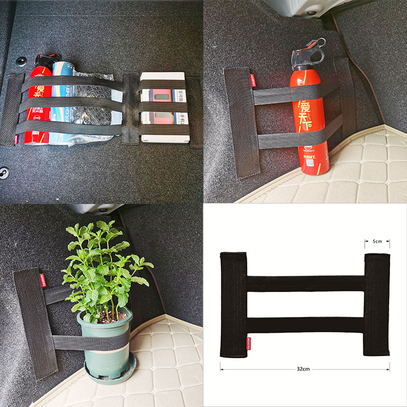 Kofferbak elastische vaste riemen brandblusser tank puin opslag bevestigingsriem tapes verstelbare auto-interieur organisator accessoires
