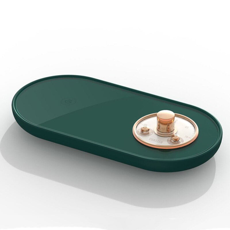 5V kubek podgrzewacz podgrzewacz przyssawki USB inteligentny termostatyczny podstawka strąk kubek 3 biegów powołanie mata grzewcza Podkładka płyta grzejna robić kawy herbata mleczna: Vintage zielony