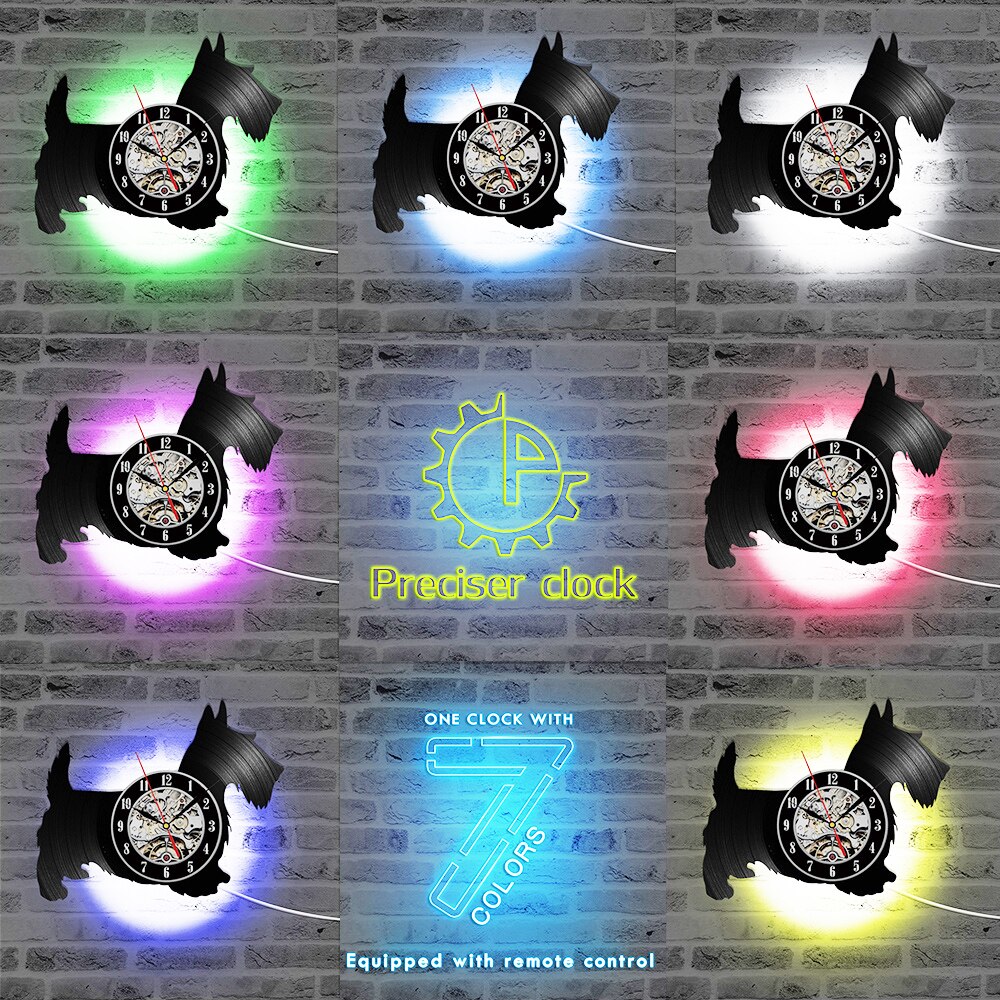 Scotty Dog Record Clock Antique LED Digital Clock ... – Grandado