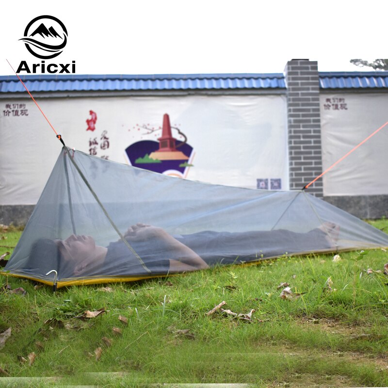 250G Ultralight Outdoor 4 seasons mesh tent Camping Tent Single Person Body Inner Tent Vents mosquito net for fishing tourist