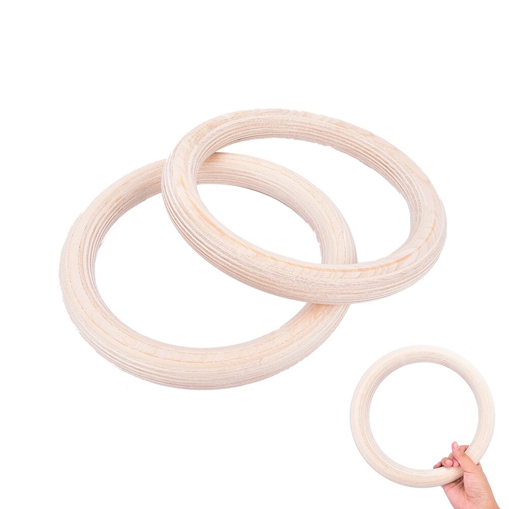 2 stk træ træning fitness gymnastik ringe gym træning pull ups muskel ups 28cm