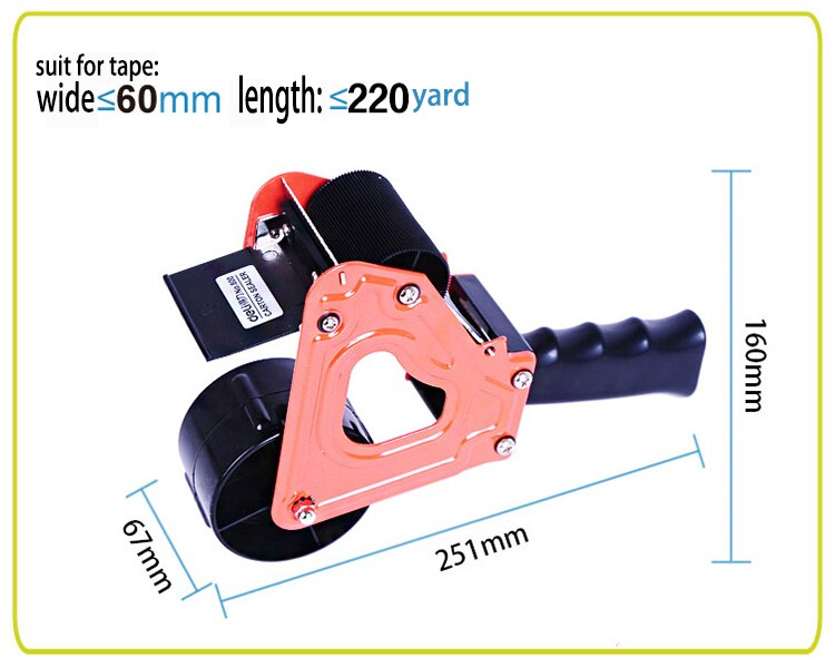 Rechterhand 800 verzegeling rechterhand 800 snijder 6 cm afdichtingstape snijder Deli Geschikt voor 60mm tape