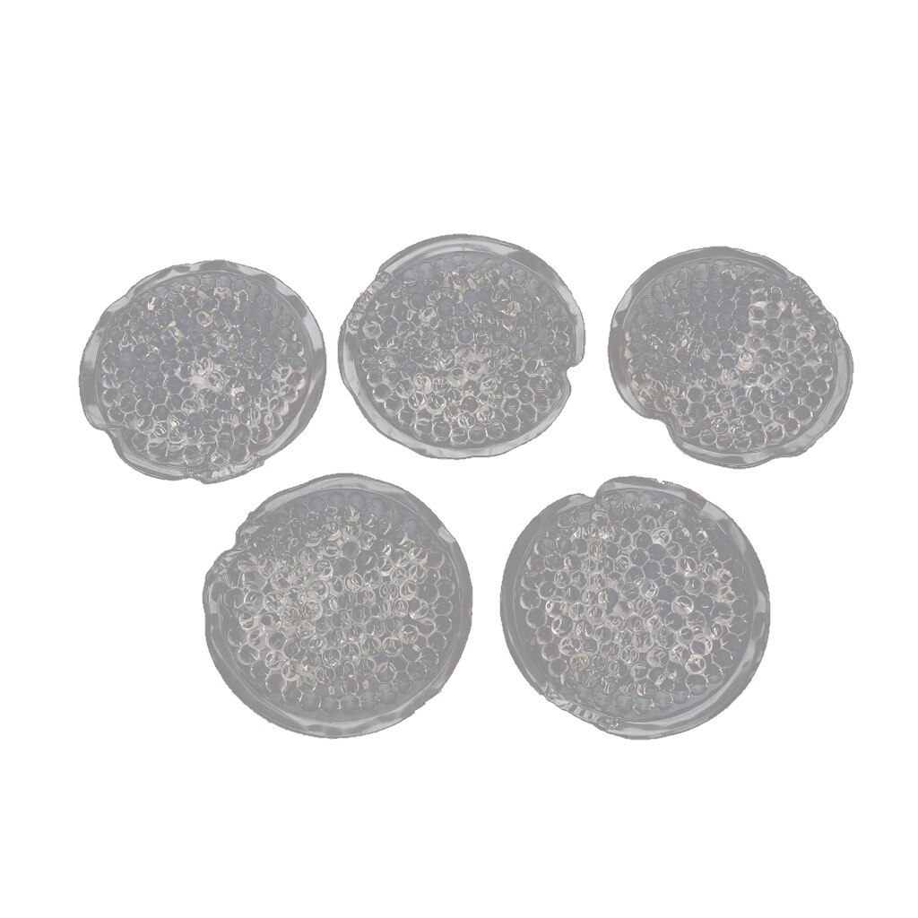 5pcs Reusable Gel Heat Cold Pack Microwavable Mask for Back Leg Arm Shoulder Face Pain Muscle Soreness Relief Sports Injuries: Clear