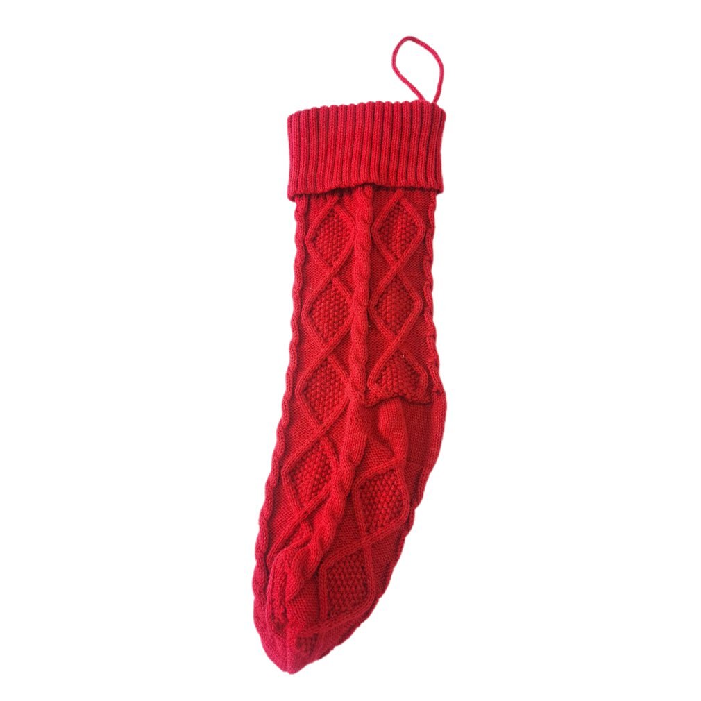 Gestrickte weihnachtsstrümpfe, socken, süßigkeitentüten, weihnachtsdekorationen für zuhause, weihnachtsbaumschmuck, weihnachtsschmuck: Rot