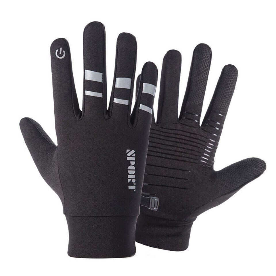 Cycling Gloves Reflective Back Anti-Slip Warm Winter Gloves Waterproof Touch Screen Cycling Gloves