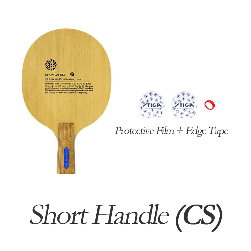 Original SANWEI HC6S Hino-Carbon Table Tennis Blade Racket (Light Weight, 3+2 HINOKI CARBON OFF+) HC-6S Ping Pong Bat Paddle: CS FT