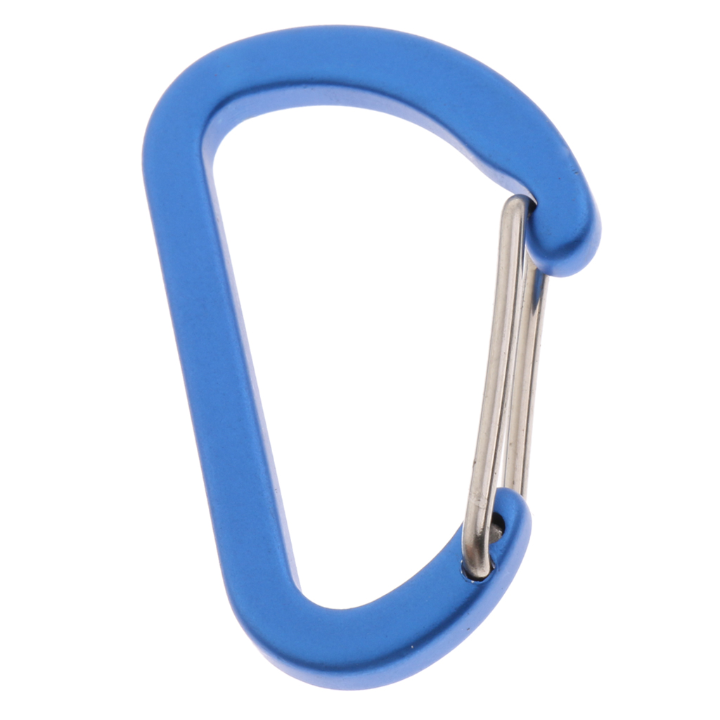 1pcs 4mm Mini Aluminum Alloy Carabiner Outdoor D Shape Quickdraw 1.57 x 0.96inch for Mountaineering Camping Hiking Travel