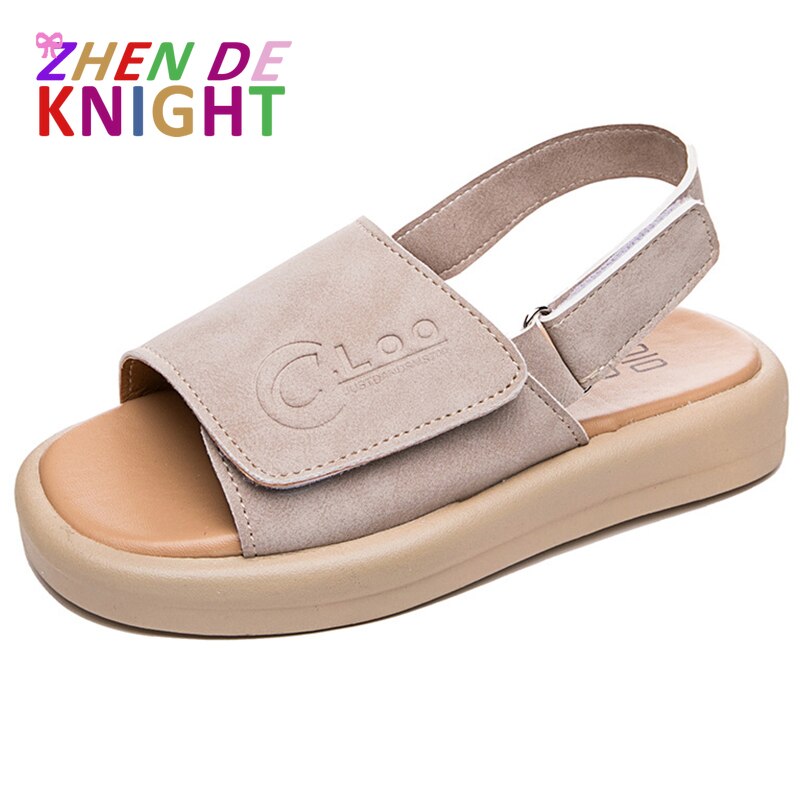 Sandalias para niños informales con punta abierta, zapatos transpirables para la escuela, cómodos, para la playa y al aire libre, talla 22-31