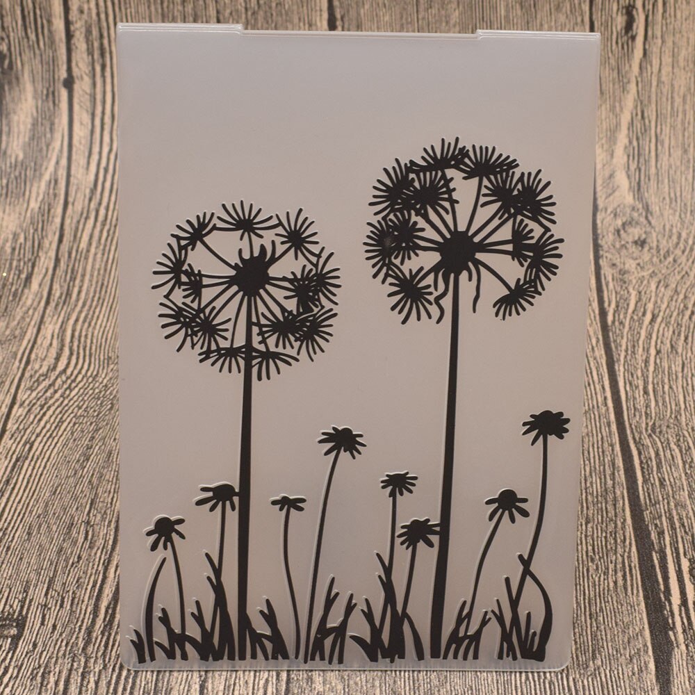 Lace Flowers Plastic Embossing Folder Stencil Template For Scrapbooking Album Paper Birthday Card Decoration Diy Embossing Craft: Dandelion