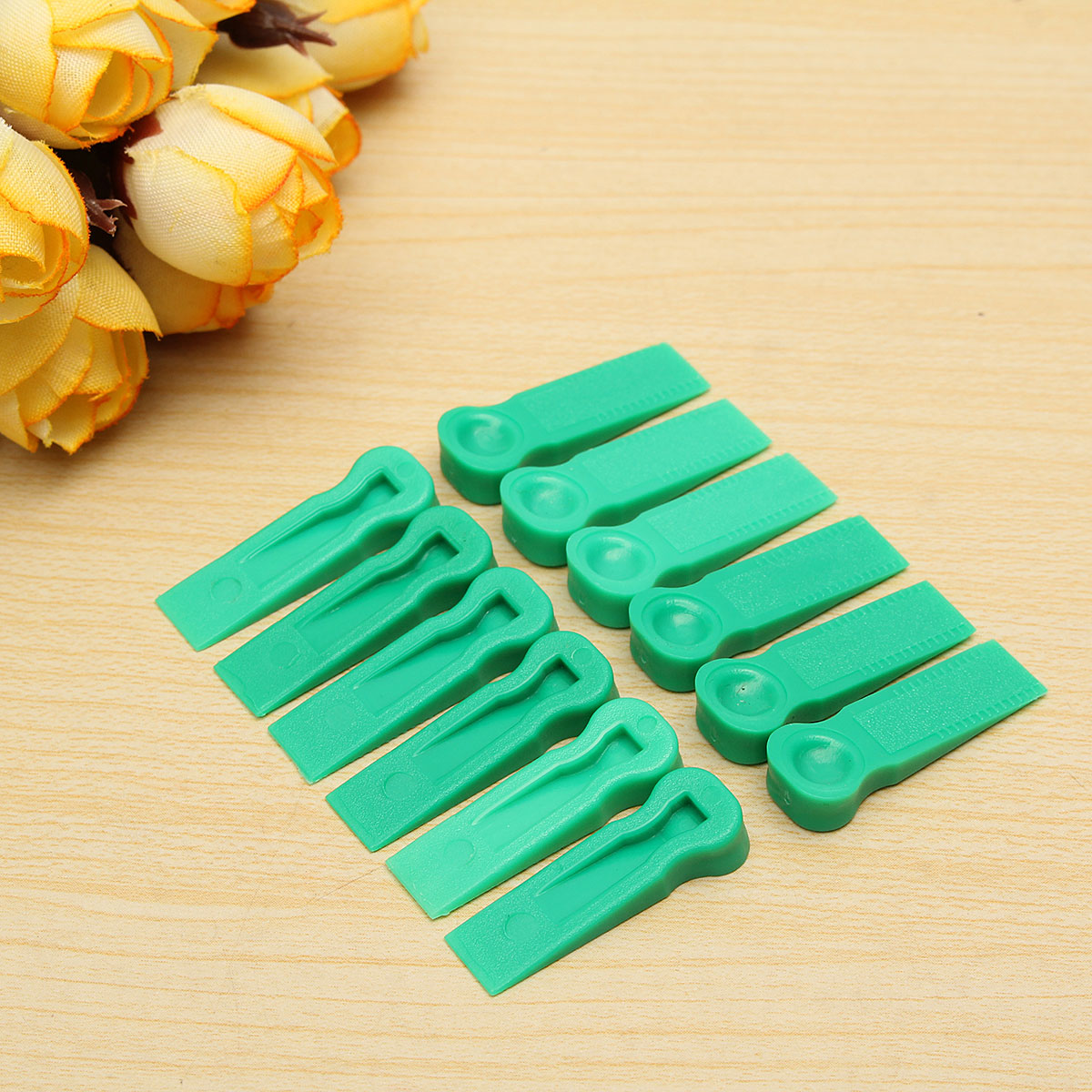 100pcs Green Wedges Floor Wall Tile Leveling System Tile Spacers Bulding Tool 6mm
