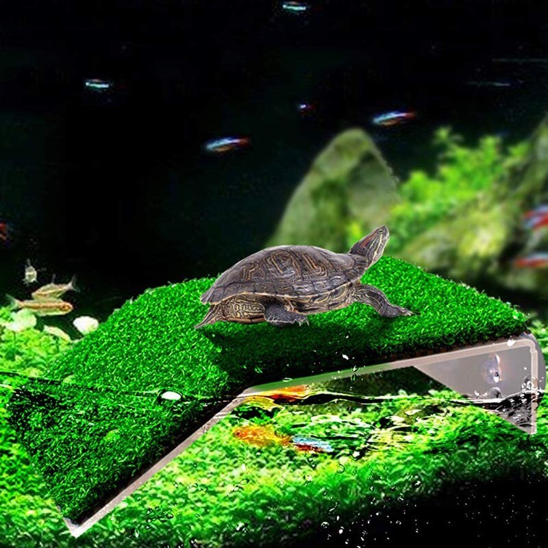 Rampa tortuga de agua,Plataforma de apoyo para Tortuga, escalera para césped, reptil, terraza de descanso, acuario, Isla de musgo, decoración para tanque de tortuga de agua terraza decoracion
