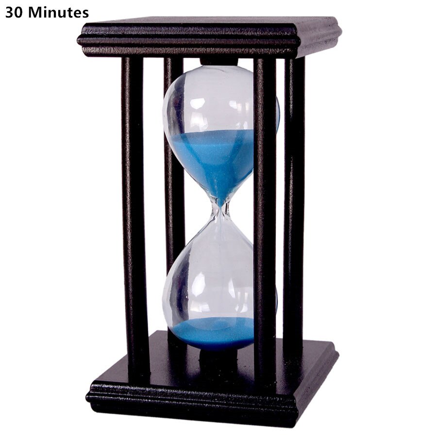 30 Minuten Kristal Transparante Zand Zandloper Timer Zandloper Timer Reloj De Arena Met Houten Houder Home Decor Ampulheta