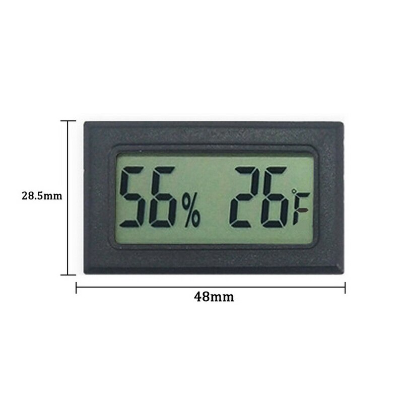 Mini digital termometer lcd bekväm temperatur- och fuktighetsmätare hygrometer kyltermometer bärbar mätare: Mini
