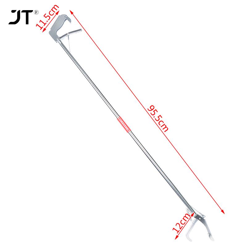 1.2m Foldable Snake Tongs Stick Easy Reach Pick Up Tool Foldable Garbage Clip Full-body Stainless Steel