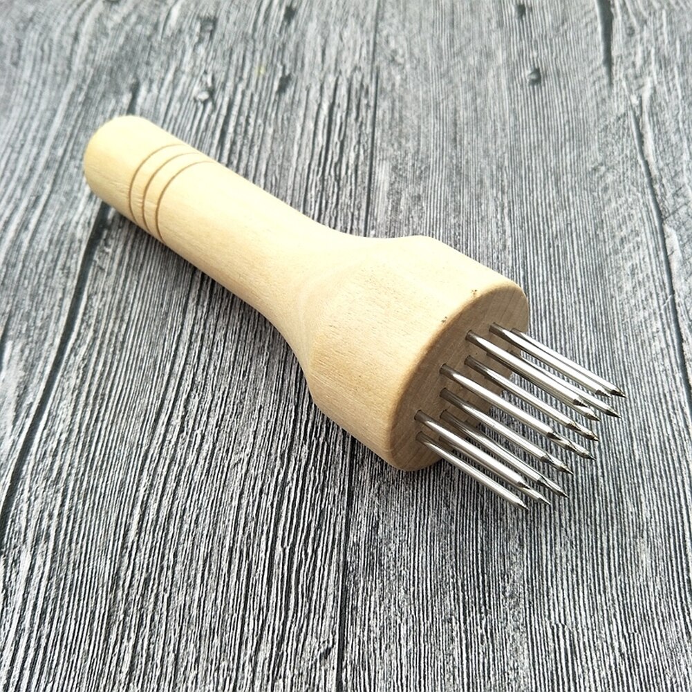 Cooking Mini Pork Sharp Dinner Meat Tenderizer Kitchen With Wooden Handle Stainless Steel Needle Tools Beaf Steak