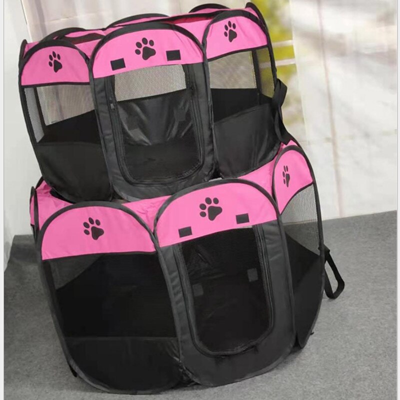 Perreras portátiles para perros y gatos, tienda de campaña plegable para interiores, jaula octagonal, nido para nacimiento, conejo y gatito
