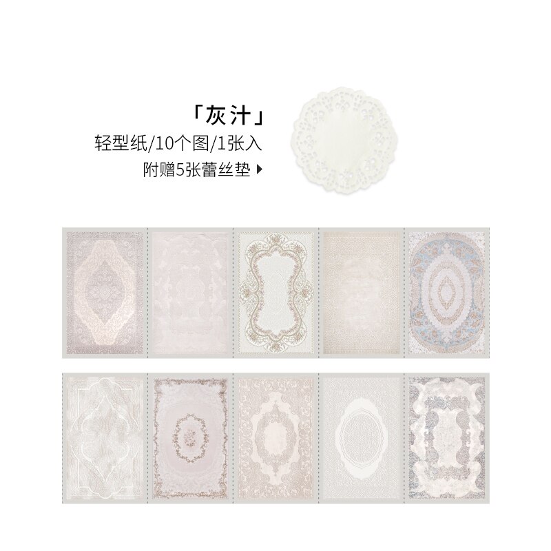 Yoofun vintage dekor papir retro klassisk underlagsmateriale papir for kort kraft kunst estetiske memopads scrapbooking dekor: F