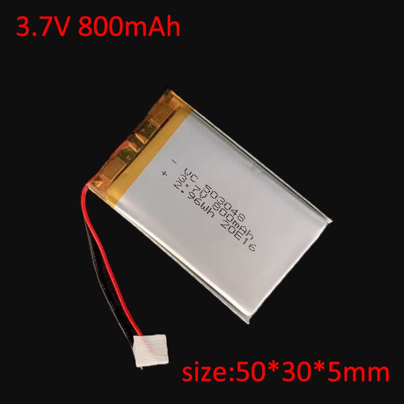 3.7V 300mAh-950mAh polymer built-in BMS for beauty instrument driving recorder MP3 MP4 GPS Bluetooth lithium battery: 800mAh