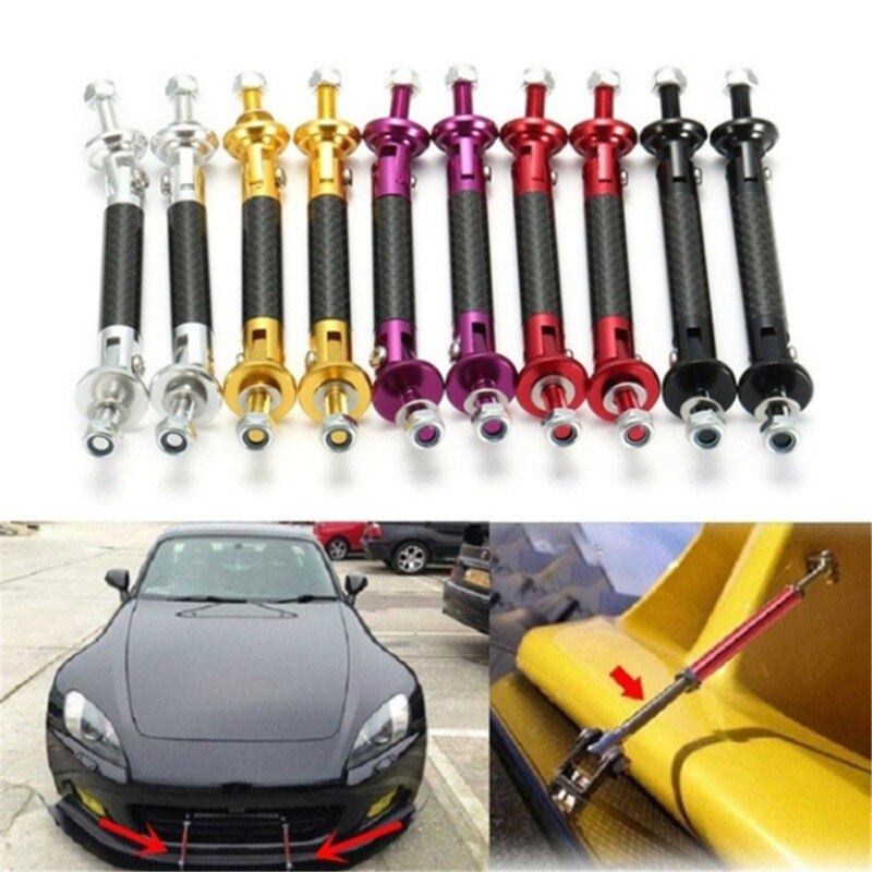 thumbnail image 2 of Dope-Star Universal Blue Adjustable Front Bumper Lip Spoiler Strut Rod Tie Bar Support (2Pcs) 2 of 5